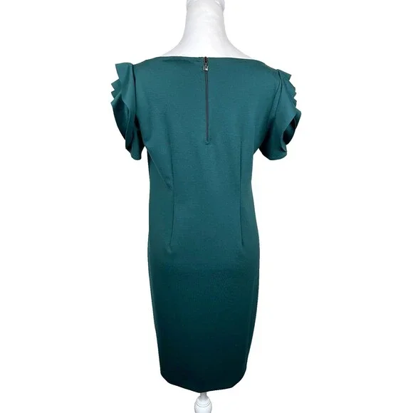 Pietro Brunelli Salisburgo Maternity Dress S Pinewood Green Rosette Sleeve Italy - Picture 2 of 16